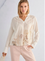 Blouseshirt met schelpenprint