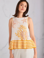 Top met schelpenmotief Knitted in Germany