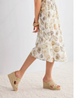 Espadrille met sleehak