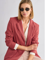 Zomerblazer van linnen en viscose