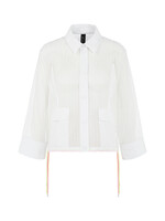 Marccain Sports Witte jas met gaatjespatroon