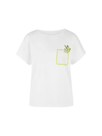 Marccain Sports T-shirt met cactusprint en borstzak