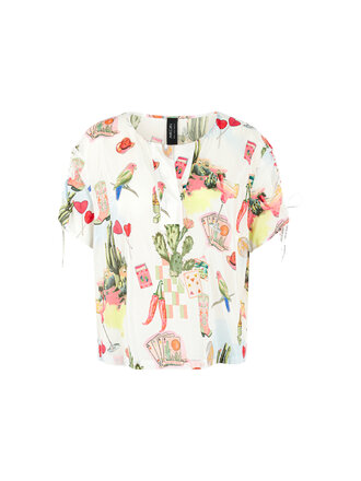 Marccain Sports Blouseshirt met plooidetails