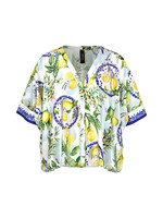 Blouse van viscose met mediterrane print