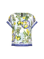 Blouse van viscose met mediterrane print