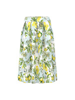 Katoenen rok met citroenprint