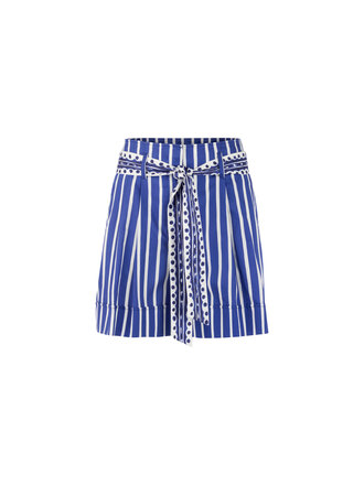 Gestreepte shorts WARANGAL met riem