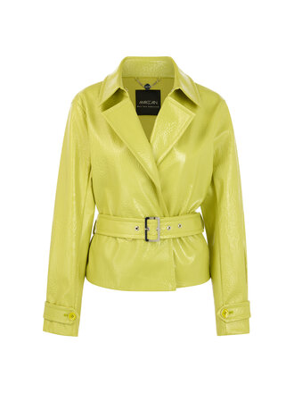 Kort trenchjack met laklook