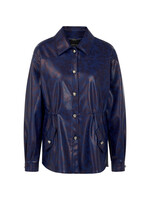 Kunstleren blouse met luipaardprint