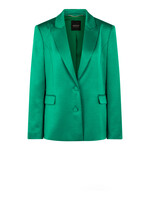 Marccain Glam Satijnen blazer met met stof beklede knopen