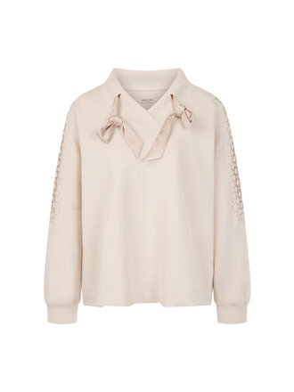 Marccain Sports Oversized sweatshirt met hotfixsteentjes