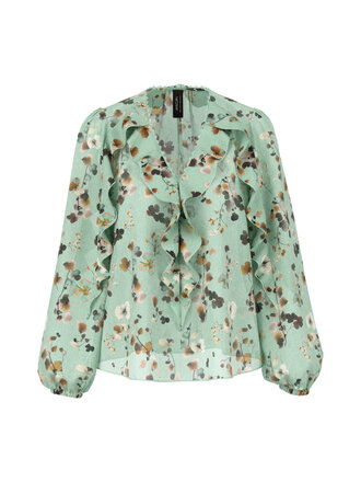 Bloemenblouse met volants