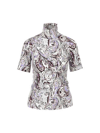 Katoenen T-shirt met opstaande kraag