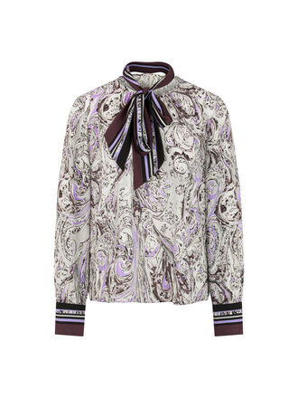 Blouse met strik en print