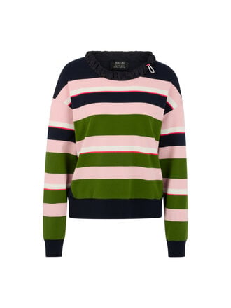 Marccain Sports Gestreepte trui, Knitted in Germany