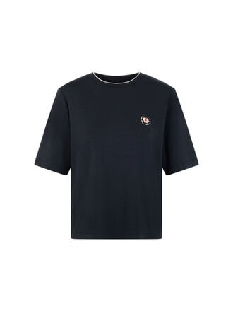 Marccain Sports Shirt met korte mouwen en bloemenpatch