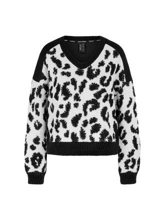 Marccain Sports Trui met luipaardprint, Knitted in Germany