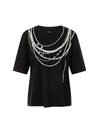 Marccain Sports Katoenen shirt met opdruk