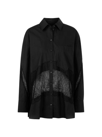 Marccain Sports Blouse met kanten inzetstukken
