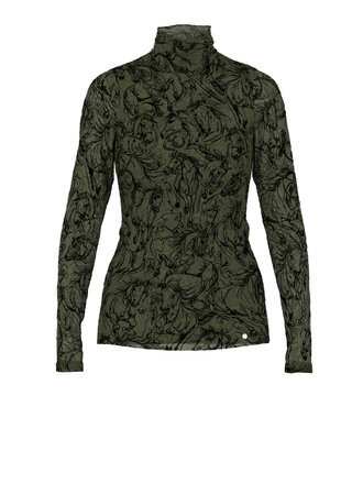 Shirt met fluweelbekleding