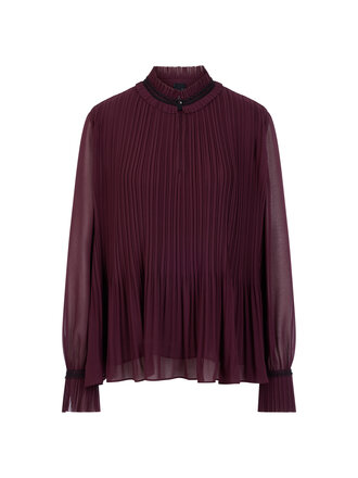 Geplooide blouse met vrouwelijke details