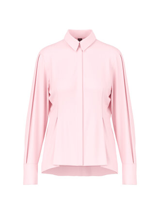 Blouse met insnijdingen van stretchkatoen