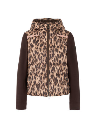 Marccain Sports Gewatteerde jas met luipaardprint
