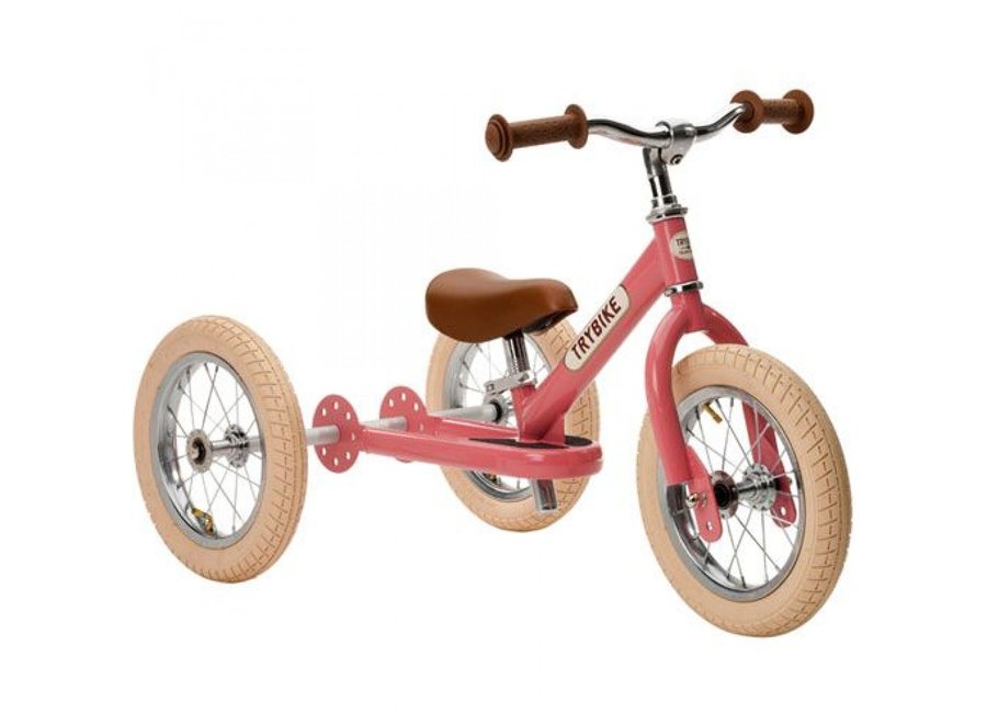 Loopfiets Steel Vintage Roze | Pink mat , 2 wheeler
