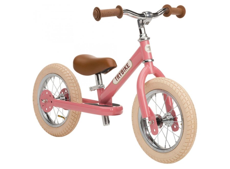 Loopfiets Steel Vintage Roze | Pink mat , 2 wheeler