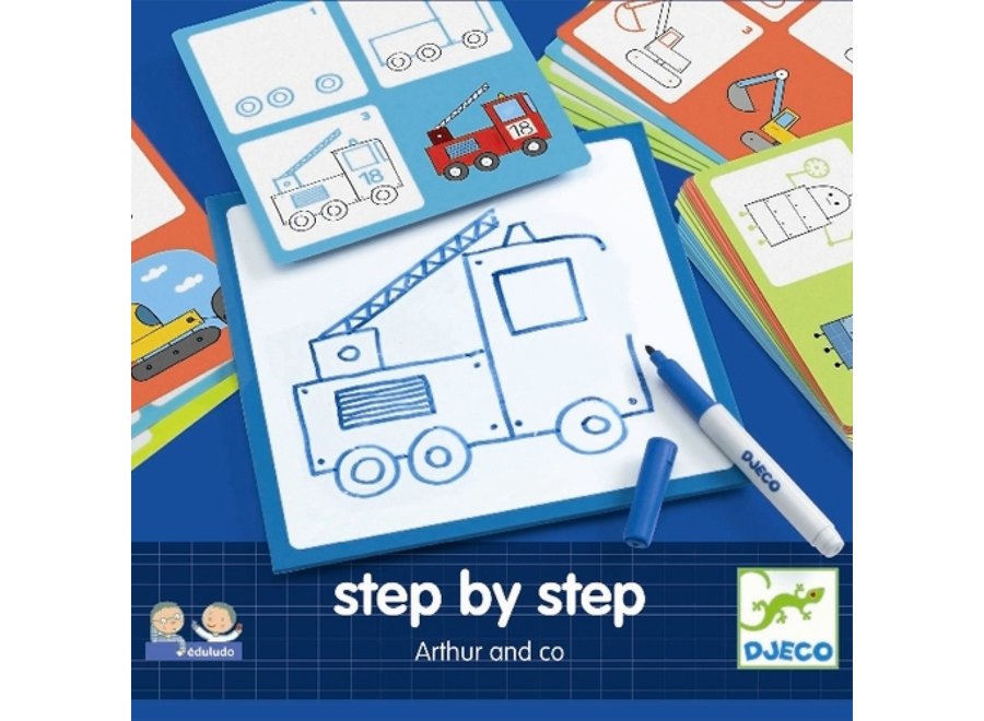 Tekenkaart - stap voor stap voertuigen