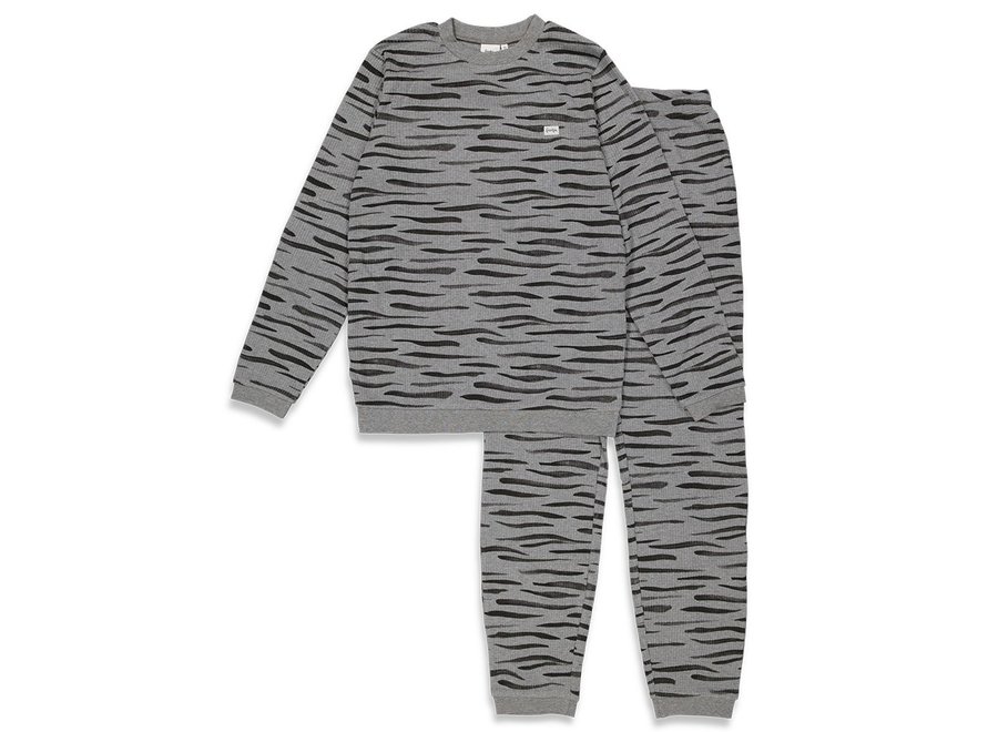 Pyjama wafel - Fashion Edition - Grijs melange