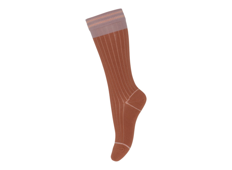 Violet knee socks - Copper Brown