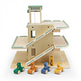 Houten garage met accessoires
