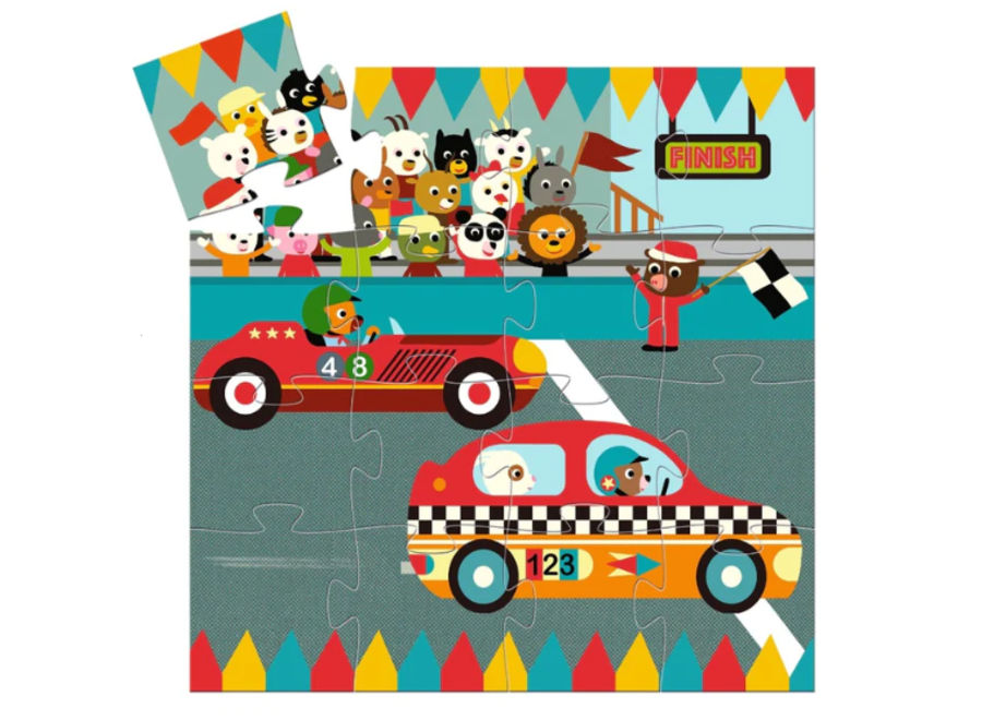 Puzzel - The racing car (16 st)