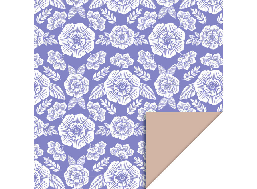 Flowers Violet - Nude (70 cm x 3 mtr)