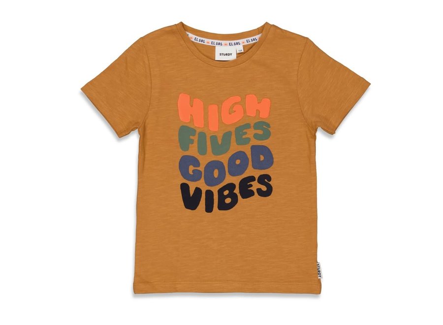 T-shirt Good Vibes - El Sol bruin