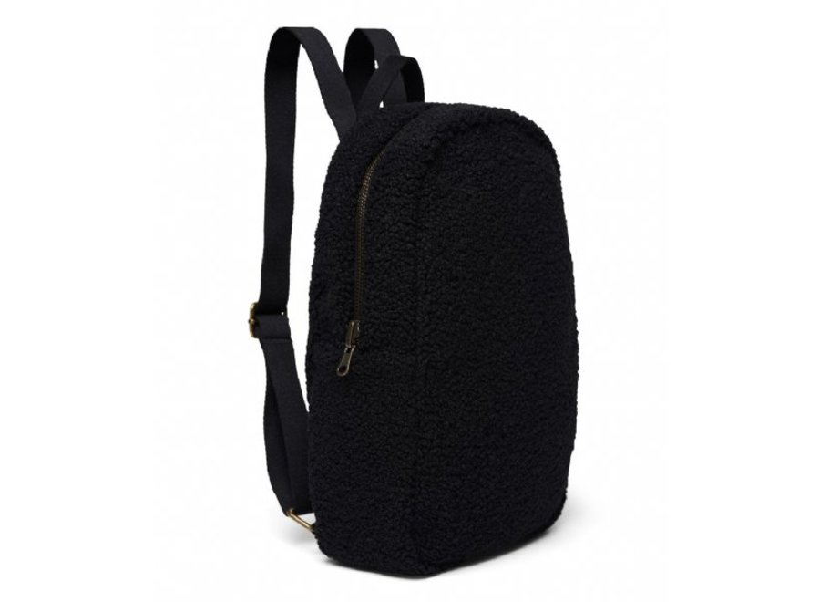 Black teddy mini backpack