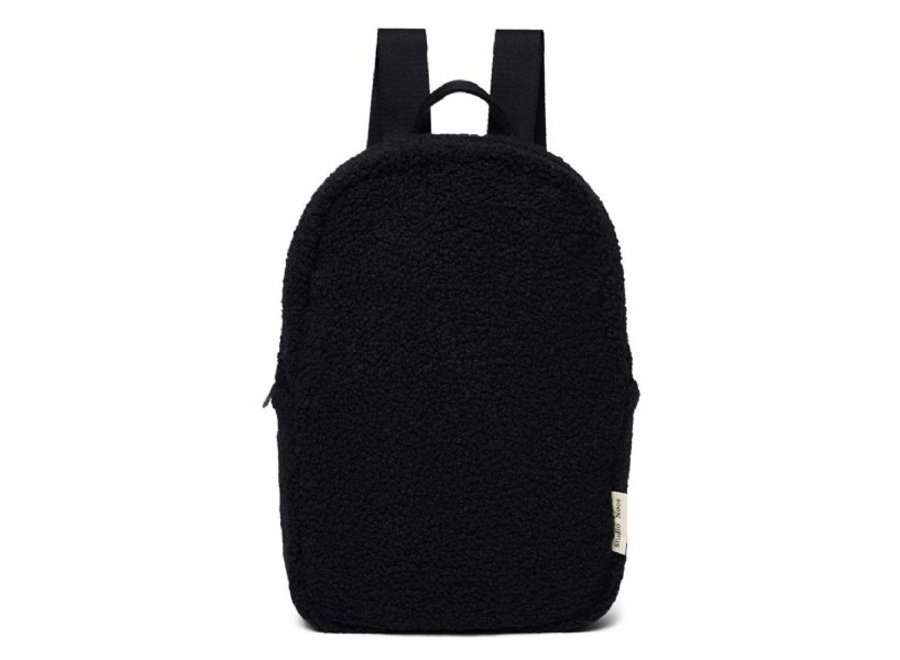 Black teddy mini backpack