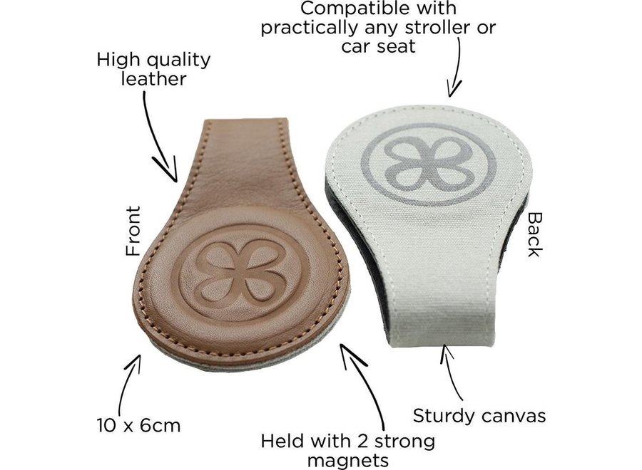 Leather Clips brown/Grey