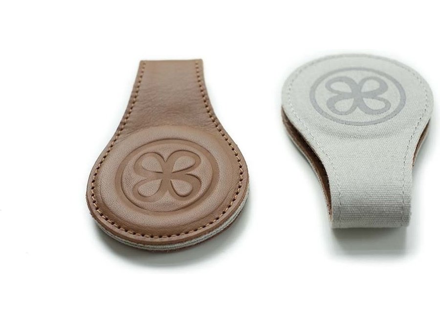 Leather Clips brown/Grey