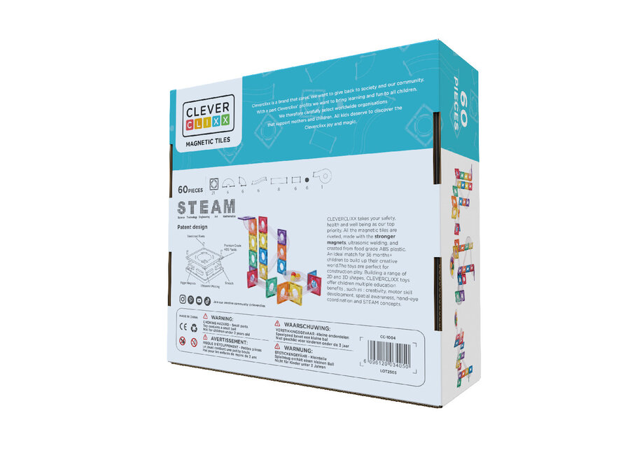 Ball Run Compact Pack Intense | 60 Pieces - Magnetisch speelgoed