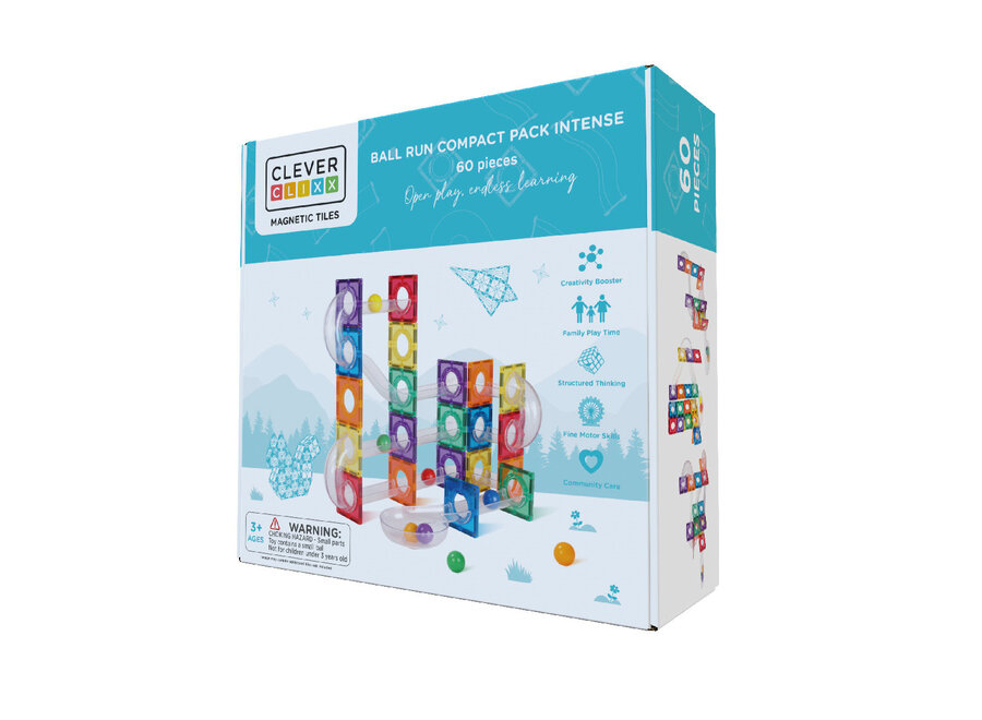 Ball Run Compact Pack Intense | 60 Pieces - Magnetisch speelgoed