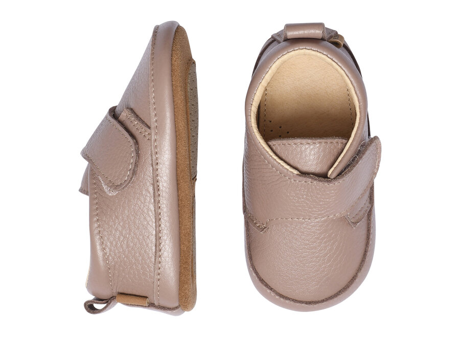 Luxury leather slippers Fawn