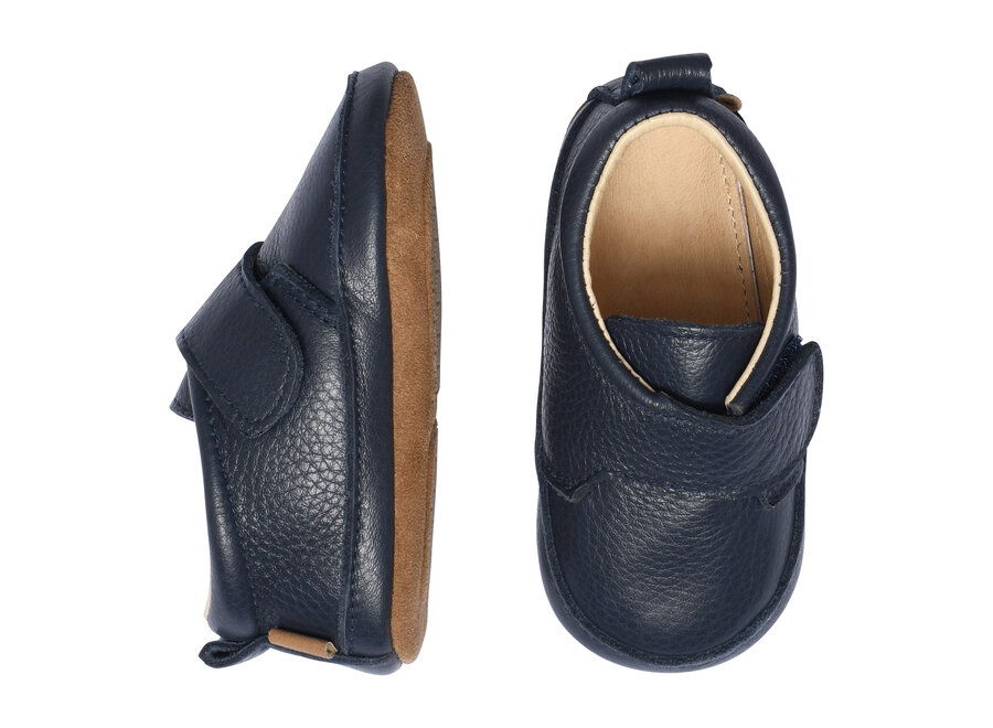 Luxury leather slippers Marine