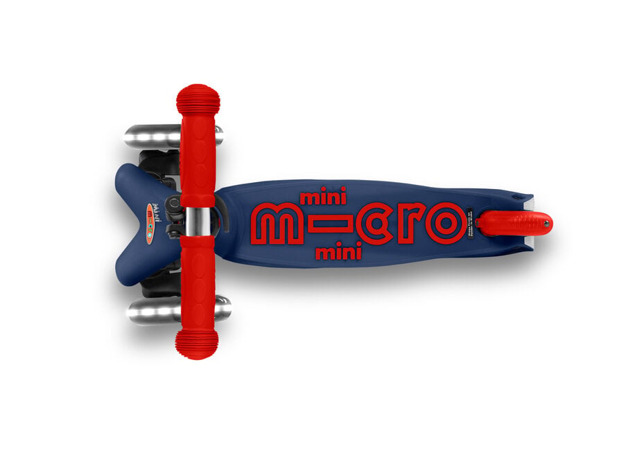 Mini Micro step Deluxe LED - marineblauw/rood
