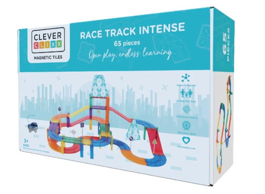 Race Track Intense | 65 Pieces - Magnetisch Speelgoed