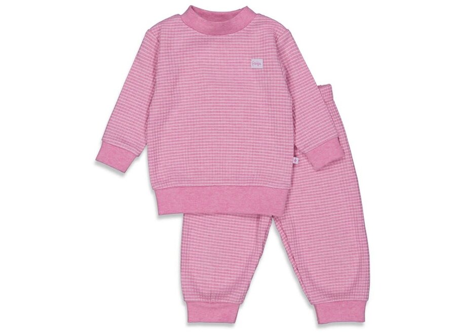 Pyjama wafel - Roze melange