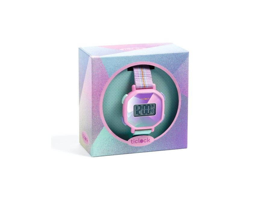 Horloge digital watch - Purple Prisma