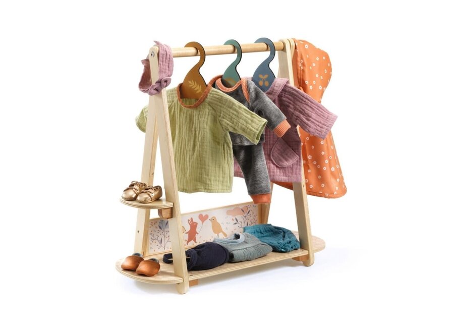 Kledingrek groot Poppenkleertjes