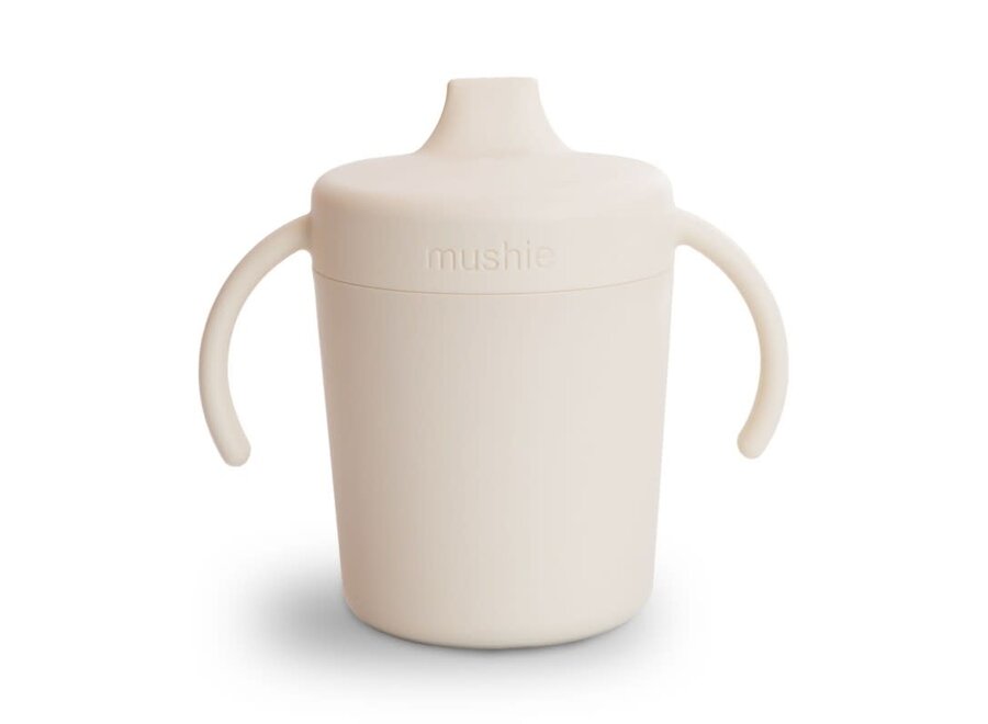 Sippy cup / training cup met rietje - Ivory